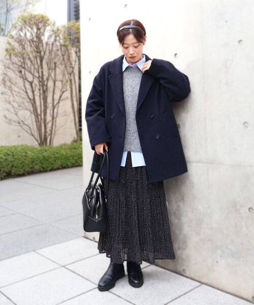 le.coeur blanc(ルクールブラン)の「マジョリカプリーツスカート(スカート・レディース・ブラック系その他/カーキオリーブ/ホワイト系その他/チャコールグレー・38)」の16枚目の写真