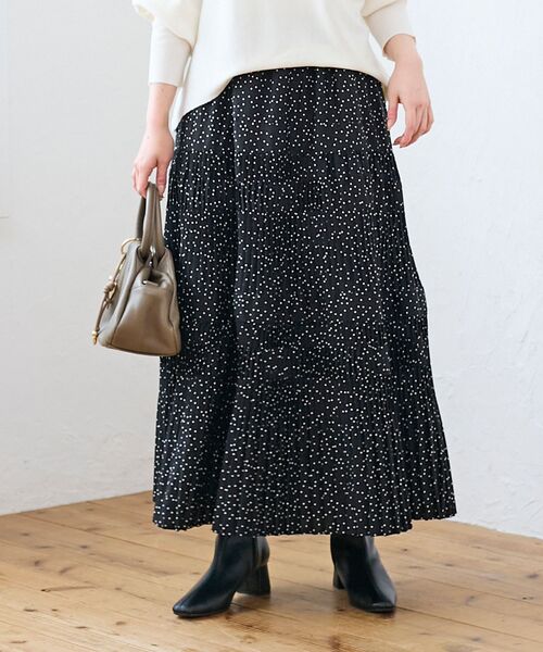 le.coeur blanc(ルクールブラン)の「マジョリカプリーツスカート(スカート・レディース・ブラック系その他/カーキオリーブ/ホワイト系その他/チャコールグレー・38)」の12枚目の写真