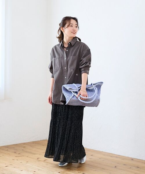 le.coeur blanc(ルクールブラン)の「マジョリカプリーツスカート(スカート・レディース・ブラック系その他/カーキオリーブ/ホワイト系その他/チャコールグレー・38)」の11枚目の写真