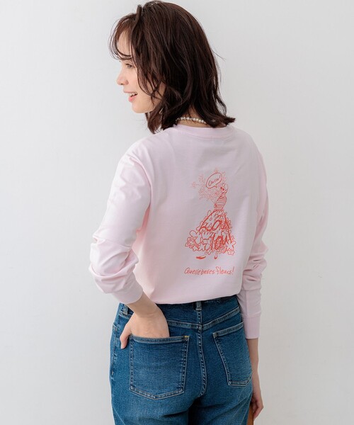組曲(クミキョク)の「プリントロングTシャツ(Tシャツ/カットソー・レディース・ホワイト系/ピンク系・7/6/5)」の11枚目の写真