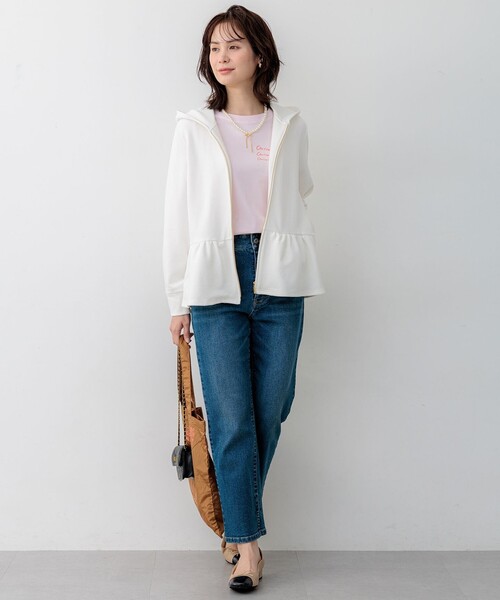 組曲(クミキョク)の「プリントロングTシャツ(Tシャツ/カットソー・レディース・ホワイト系/ピンク系・7/6/5)」の15枚目の写真