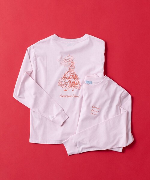 組曲(クミキョク)の「プリントロングTシャツ(Tシャツ/カットソー・レディース・ホワイト系/ピンク系・7/6/5)」の16枚目の写真