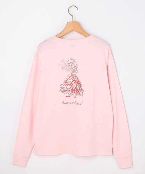 組曲(クミキョク)の「プリントロングTシャツ(Tシャツ/カットソー・レディース・ホワイト系/ピンク系・7/6/5)」の5枚目の写真