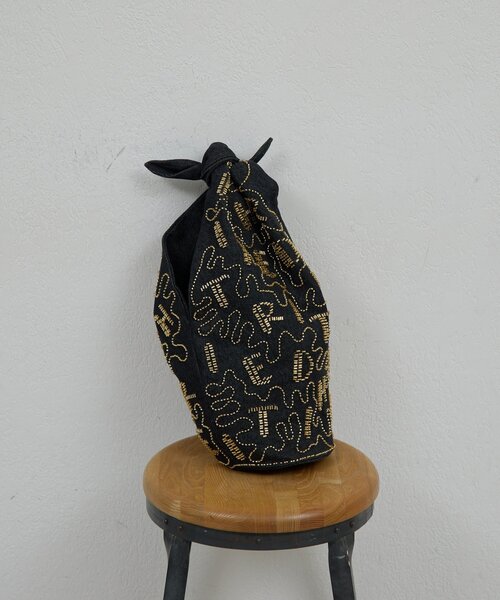 GALLARDAGALANTE（ガリャルダガランテ）の「【Dhritië】ビーズ刺繍バッグ（トートバッグ・レディース・ブラック/インディゴブルー・FREE）」の2枚目の写真