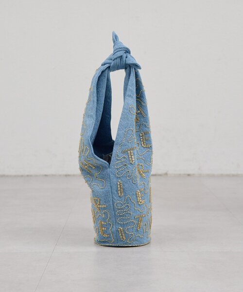 GALLARDAGALANTE（ガリャルダガランテ）の「【Dhritië】ビーズ刺繍バッグ（トートバッグ・レディース・ブラック/インディゴブルー・FREE）」の8枚目の写真