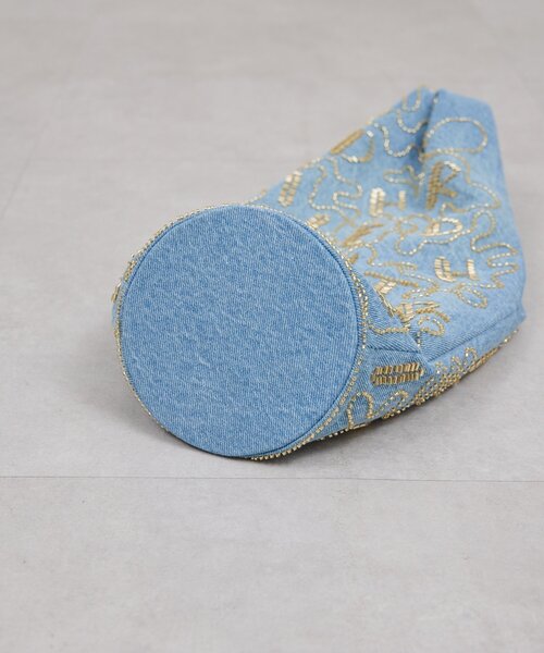 GALLARDAGALANTE（ガリャルダガランテ）の「【Dhritië】ビーズ刺繍バッグ（トートバッグ・レディース・ブラック/インディゴブルー・FREE）」の12枚目の写真