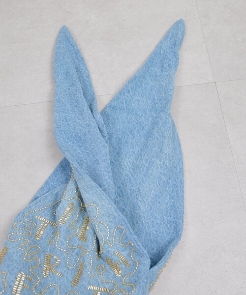 GALLARDAGALANTE（ガリャルダガランテ）の「【Dhritië】ビーズ刺繍バッグ（トートバッグ・レディース・ブラック/インディゴブルー・FREE）」の13枚目の写真