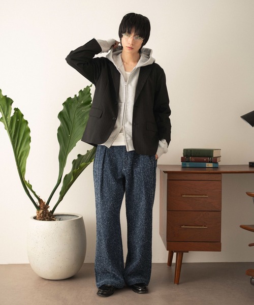 LUCY(ルーシー)の「LUCY/【26年春夏新作】ネップデニムバギーパンツ(デニムパンツ・メンズ・インディゴブルー/ブラック系2・LARGE/MEDIUM)」の15枚目の写真