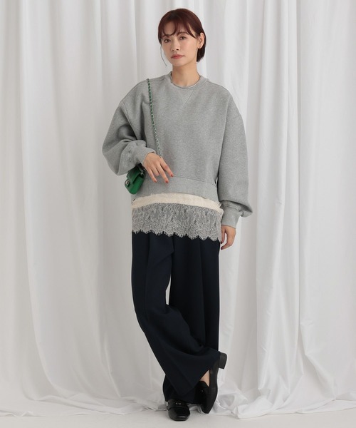 mysty woman（ミスティウーマン）の「サテンレースキャミソール　638058（シャツ/ブラウス・レディース・ホワイト系その他/チャコールグレー・FREE）」の21枚目の写真