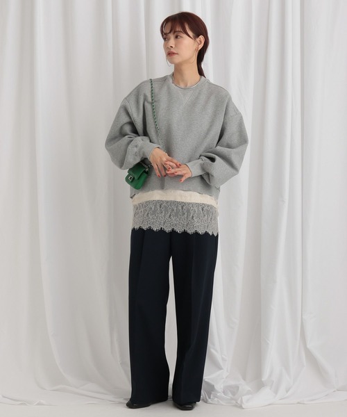 mysty woman（ミスティウーマン）の「サテンレースキャミソール　638058（シャツ/ブラウス・レディース・ホワイト系その他/チャコールグレー・FREE）」の22枚目の写真