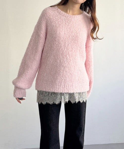 mysty woman（ミスティウーマン）の「サテンレースキャミソール　638058（シャツ/ブラウス・レディース・ホワイト系その他/チャコールグレー・FREE）」の10枚目の写真