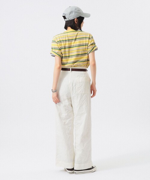BEAMS BOY(ビームスボーイ)の「エンブロイダリー マルチボーダー ショートスリーブ Tシャツ(Tシャツ/カットソー・レディース・イエロー/ネイビー/ホワイト系その他7・1/3/2)」の11枚目の写真