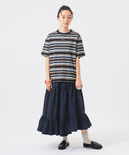 BEAMS BOY(ビームスボーイ)の「エンブロイダリー マルチボーダー ショートスリーブ Tシャツ(Tシャツ/カットソー・レディース・イエロー/ネイビー/ホワイト系その他7・1/3/2)」の20枚目の写真