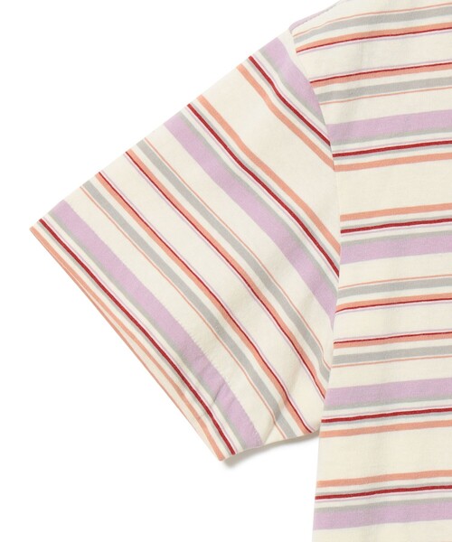 BEAMS BOY(ビームスボーイ)の「エンブロイダリー マルチボーダー ショートスリーブ Tシャツ(Tシャツ/カットソー・レディース・イエロー/ネイビー/ホワイト系その他7・1/3/2)」の19枚目の写真