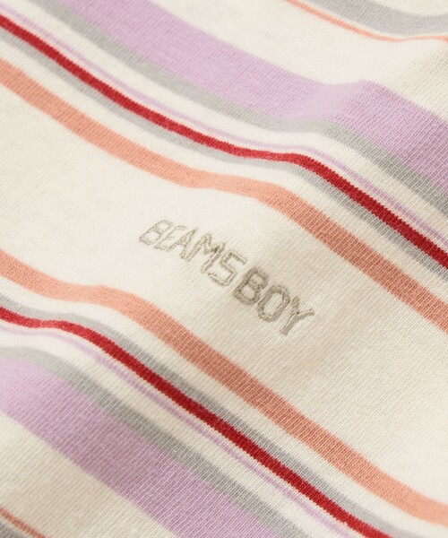 BEAMS BOY(ビームスボーイ)の「エンブロイダリー マルチボーダー ショートスリーブ Tシャツ(Tシャツ/カットソー・レディース・イエロー/ネイビー/ホワイト系その他7・1/3/2)」の21枚目の写真