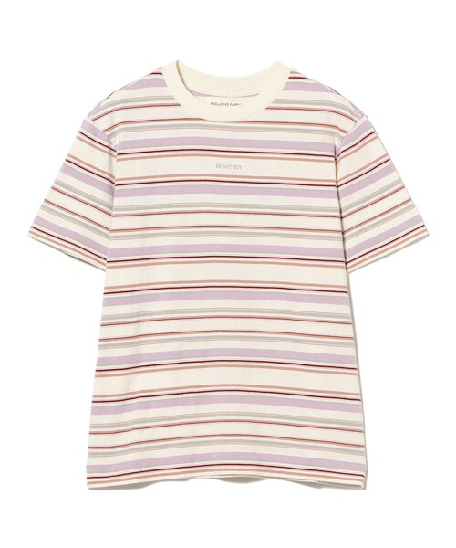 BEAMS BOY(ビームスボーイ)の「エンブロイダリー マルチボーダー ショートスリーブ Tシャツ(Tシャツ/カットソー・レディース・イエロー/ネイビー/ホワイト系その他7・1/3/2)」の13枚目の写真