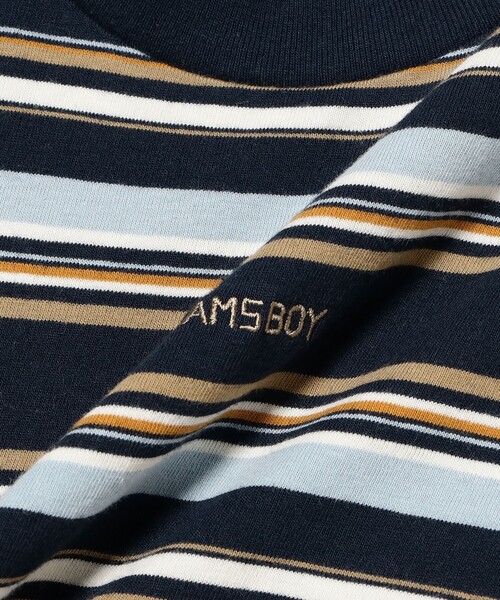 BEAMS BOY(ビームスボーイ)の「エンブロイダリー マルチボーダー ショートスリーブ Tシャツ(Tシャツ/カットソー・レディース・イエロー/ネイビー/ホワイト系その他7・1/3/2)」の10枚目の写真