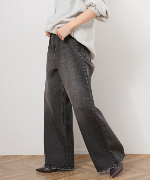 JOURNAL STANDARD relume（ジャーナルスタンダード　レリューム）の「《一部WEB限定》バギーDENIM（デニムパンツ・レディース・ブラック/ライトブルー・36/38）」の9枚目の写真