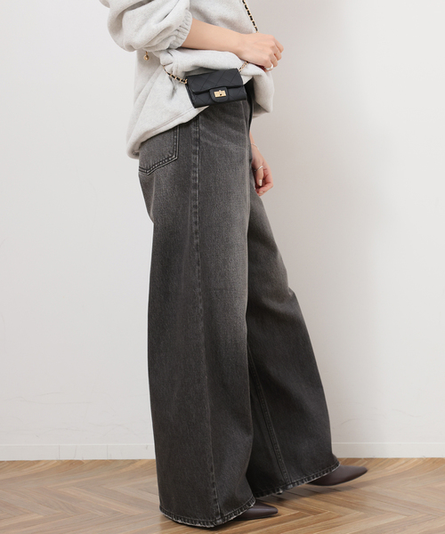 JOURNAL STANDARD relume（ジャーナルスタンダード　レリューム）の「《一部WEB限定》バギーDENIM（デニムパンツ・レディース・ブラック/ライトブルー・36/38）」の10枚目の写真