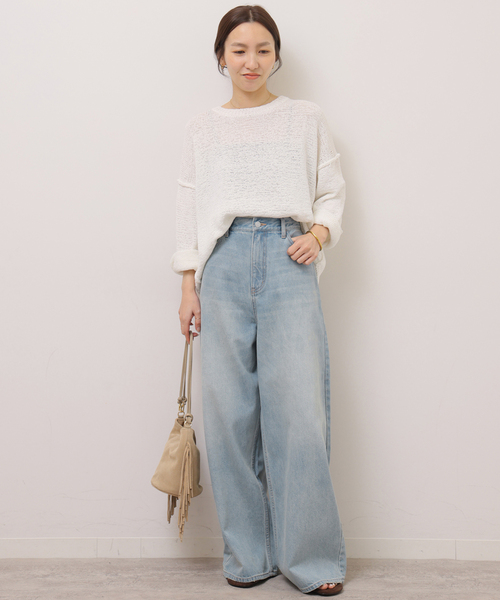 JOURNAL STANDARD relume（ジャーナルスタンダード　レリューム）の「《一部WEB限定》バギーDENIM（デニムパンツ・レディース・ブラック/ライトブルー・36/38）」の12枚目の写真