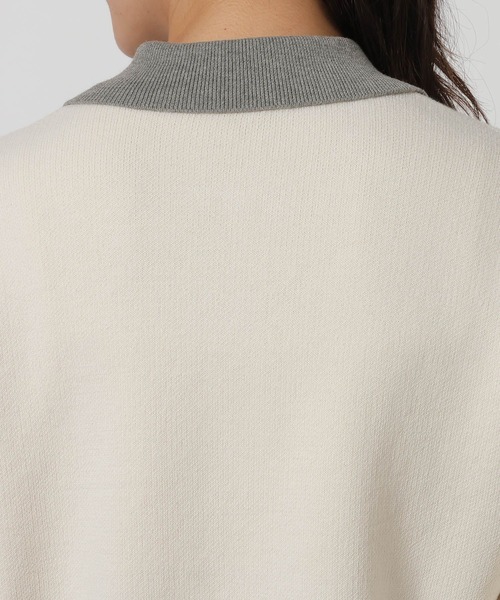 LAKOLE(ラコレ)の「スウェットライクZIPカーデ / 637693(カーディガン/ボレロ・レディース・アイボリー/ネイビー・FREE)」の21枚目の写真