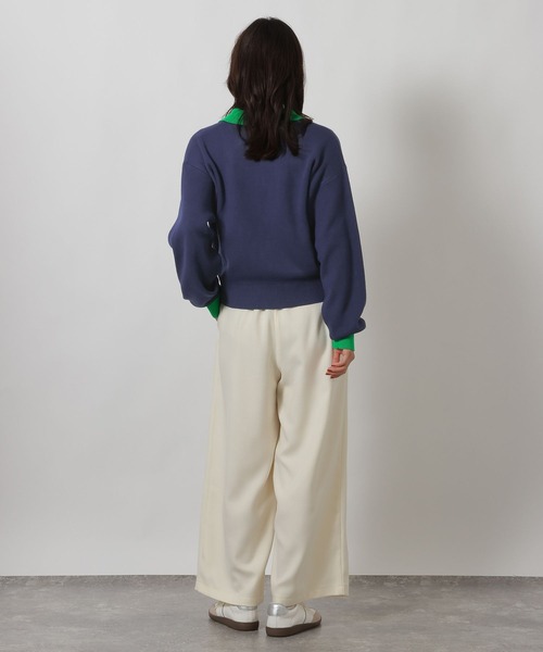 LAKOLE(ラコレ)の「スウェットライクZIPカーデ / 637693(カーディガン/ボレロ・レディース・アイボリー/ネイビー・FREE)」の10枚目の写真