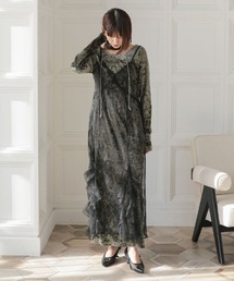 【ANDRESD】sparkle lace velour dress 結婚式 パーティードレス オケージョンドレス お呼ばれ 二次会 成人式 同窓会