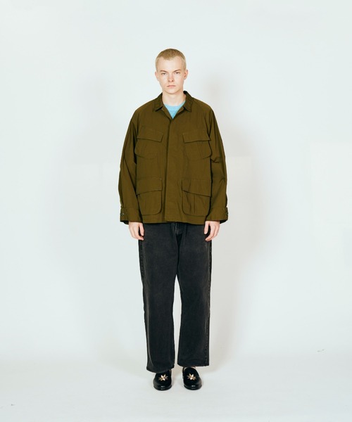 made in standard （メイドインスタンダード）の「MADE IN STANDARD メイドインスタンダード / 1968 FATIGUE JACKET（ミリタリージャケット・メンズ・ブラック/オリーブ/ブラウン・LARGE/MEDIUM）」の2枚目の写真