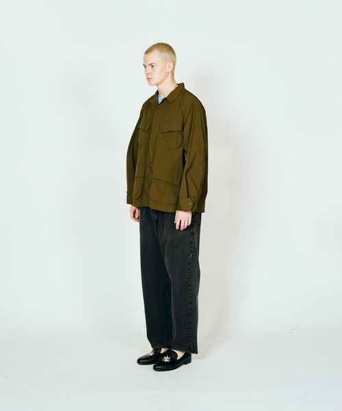 made in standard （メイドインスタンダード）の「MADE IN STANDARD メイドインスタンダード / 1968 FATIGUE JACKET（ミリタリージャケット・メンズ・ブラック/オリーブ/ブラウン・LARGE/MEDIUM）」の9枚目の写真