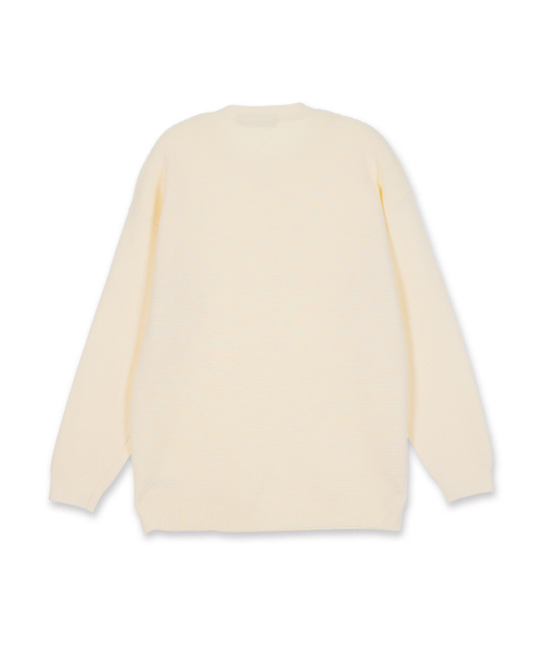 MAKEITTO(メイキット)の「デイリービスコースクルーネックニット_クリーム(ニット/セーター・メンズ・その他・XX-LARGE/X-LARGE/LARGE/MEDIUM)」の2枚目の写真