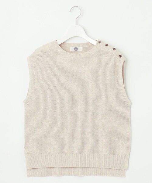 J.PRESS(ジェイプレス)の「【WEB限定カラーあり・プラスワンアイテムに】LINEN COTTON ニット ベスト(ベスト・レディース・スカイブルー系/ベージュ系/ライトグレー系/ブラウン系/ネイビー系・F)」の21枚目の写真