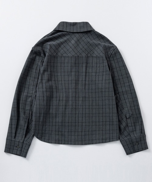 SERENO（セレーノ）の「カットデザイン チェックシャツ（シャツ/ブラウス・レディース・ネイビー/グリーン・S/M/L）」の19枚目の写真