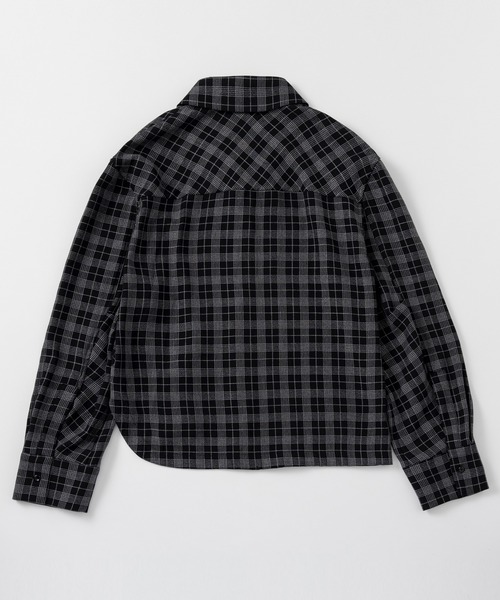 SERENO（セレーノ）の「カットデザイン チェックシャツ（シャツ/ブラウス・レディース・ネイビー/グリーン・S/M/L）」の21枚目の写真