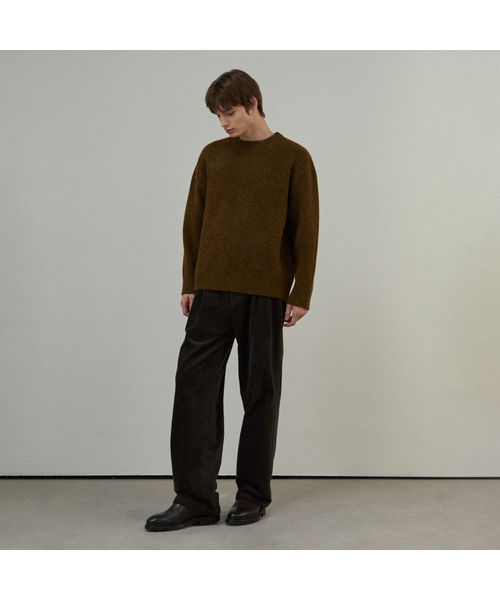 MINDBRIDGE(マインドブリッジ)の「ワイドワンタックコーデュロイバンディングパンツ - 3カラー(その他パンツ・メンズ・ブラック/ダークブラウン/クリーム・36/34/32/30/29)」の2枚目の写真