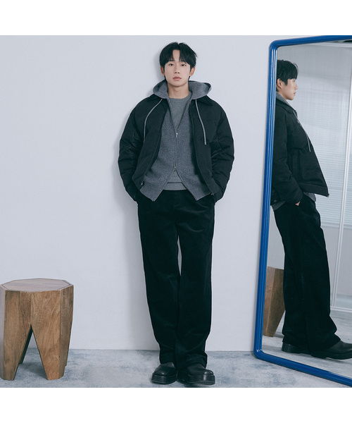 MINDBRIDGE(マインドブリッジ)の「ワイドワンタックコーデュロイバンディングパンツ - 3カラー(その他パンツ・メンズ・ブラック/ダークブラウン/クリーム・36/34/32/30/29)」の1枚目の写真
