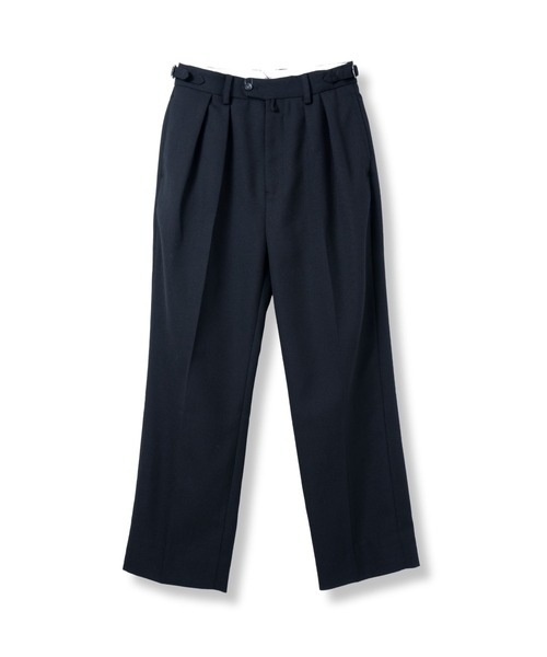 TENON 2TUCK TROUSERS ブラック プリーツスラックス TENON】2TUCK TROUSERS（スラックス）｜Blank Product.（ブランク