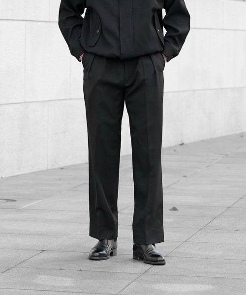 Blank Product.(ブランクプロダクト)の「【TENON】2TUCK TROUSERS(スラックス・メンズ・ブラック/ネイビー・MEDIUM/LARGE)」の3枚目の写真