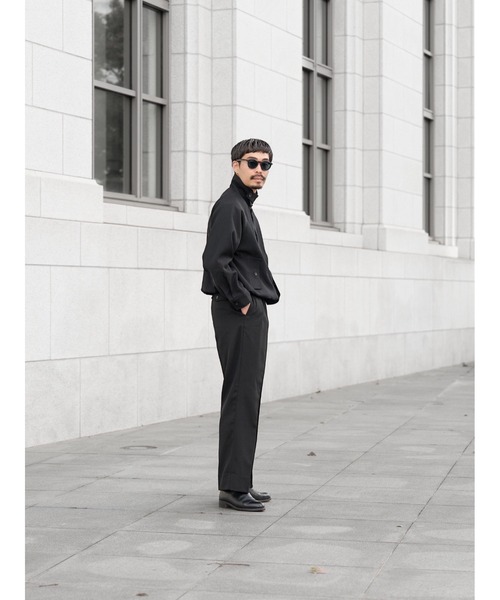 Blank Product.(ブランクプロダクト)の「【TENON】2TUCK TROUSERS(スラックス・メンズ・ブラック/ネイビー・MEDIUM/LARGE)」の15枚目の写真