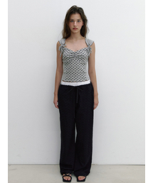 ASURA（アスラ）の「FLOWER STITCH COTTON PANTS (BLACK)（その他パンツ）」