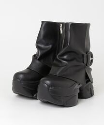 YOSUKE（ヨースケ）の「ヨースケYOSUKEウィメンズ厚底スプリットソールレッグカバーブーツスニーカー4450090（スニーカー）」