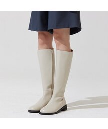ADAUL（アダウル）の「イメルレザーラウンドロングブーツ - アイボリー（ブーツ）」