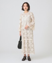 Ray BEAMS | レース ベルカフス ロングスリーブ ワンピース(ワンピース)