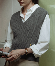 Monica knit vest_Charcoal