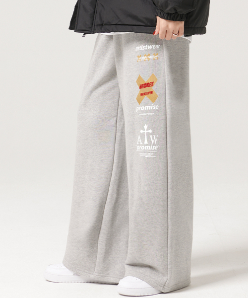 ARTISTWEAR（アーティストウェア）の「[ATW]プロミスワイドバンディングパンツ（スウェットパンツ・レディース・その他・S/M/L/XL）」の4枚目の写真