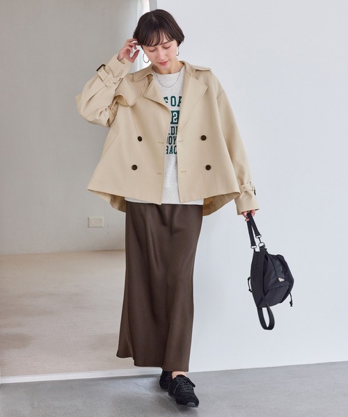 ROPE' PICNIC（ロペピクニック）の「細見えバイアスサテンスカート/イージーケア（スカート・レディース・オフホワイト/ダークブラウン/ブルー系その他4・FREE）」の20枚目の写真