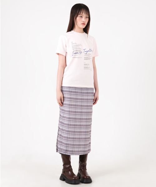 KATHARSIS(カタルシス)の「ラブイズトゥゲザー レタリングTシャツ ピンク ONE SIZE(Tシャツ/カットソー・レディース・その他・ONE SIZE)」の3枚目の写真