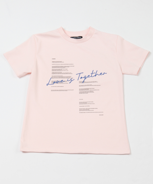 KATHARSIS(カタルシス)の「ラブイズトゥゲザー レタリングTシャツ ピンク ONE SIZE(Tシャツ/カットソー・レディース・その他・ONE SIZE)」の5枚目の写真