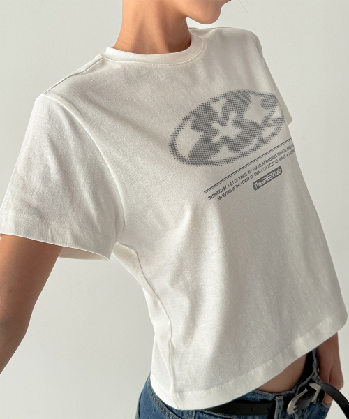 THE GREEN LAB（ザグリーンラボ）の「レタリングシンボルクロップ半袖Tシャツ[アイボリー/クローバー]（Tシャツ/カットソー・レディース・その他・FREE）」の17枚目の写真