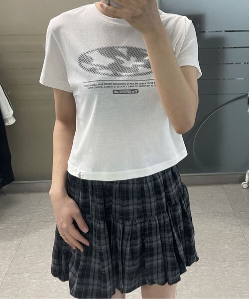 THE GREEN LAB（ザグリーンラボ）の「レタリングシンボルクロップ半袖Tシャツ[アイボリー/クローバー]（Tシャツ/カットソー・レディース・その他・FREE）」の9枚目の写真