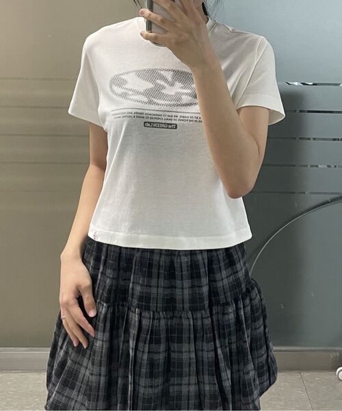 THE GREEN LAB（ザグリーンラボ）の「レタリングシンボルクロップ半袖Tシャツ[アイボリー/クローバー]（Tシャツ/カットソー・レディース・その他・FREE）」の11枚目の写真
